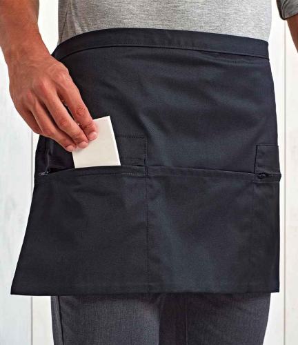 Premier Zip Pocket Waist Apron - BLK - ONE